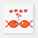 Christian Valentine Orange v2 Refrigerator Magnet