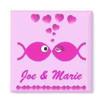 Christian Valentine Pink v1 Fridge Magnets