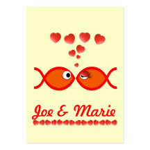 Valentine on Christian Valentine Symbols Orange V1 Business Cards