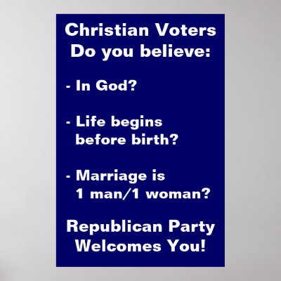Christian Voters poster