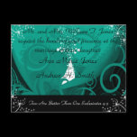 Christian Wedding Invitation Blue Teal Cala Lily