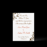 Christian Wedding Invitation Deep Chocolate