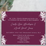 Christian Wedding Invitation Deep Plum