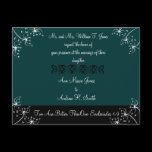 Christian Wedding Invitation Deep Sea Blue