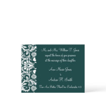 Christian Wedding Invitation Deep Sea Blue postcards by samack Christian Wedding Invitation Deep Sea Blue postcards