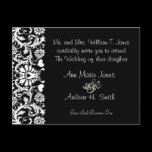 Christian Wedding Invitation Elegant Black & White