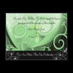 Christian Wedding Invitation Green Cala Lily