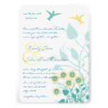 Christian Wedding Invitation Humming Birds Flowers