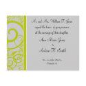 Christian Wedding Invitation Lime & A Little Dust postcards