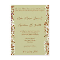 Christian Wedding Invitation Orange and Brown postcards