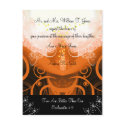 Christian Wedding Invitation Orange Cala Lily postcard