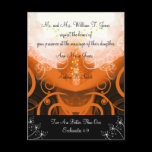 Christian Wedding Invitation Orange Cala Lily