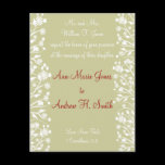 Christian Wedding Invitation Orange White Taupe