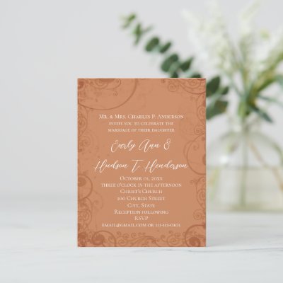 Christian Wedding Invitation Text on Christian Wedding Invitation Orange White Taupe Post Card From Zazzle