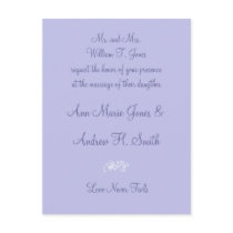 Christian Wedding Invitation  Periwinkle Blue postcards