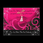 Christian Wedding Invitation Rasberry Cala Lily