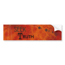 Christian Witness - Red Grunge - Seek Truth bumper stickers