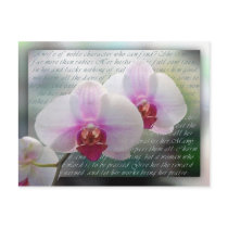 Christian Woman Postcard with Orchids by dollargrafix Christian Woman Postcard with Orchids