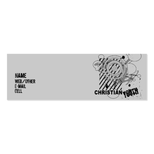 Christian Youth Business Card Template (front side)
