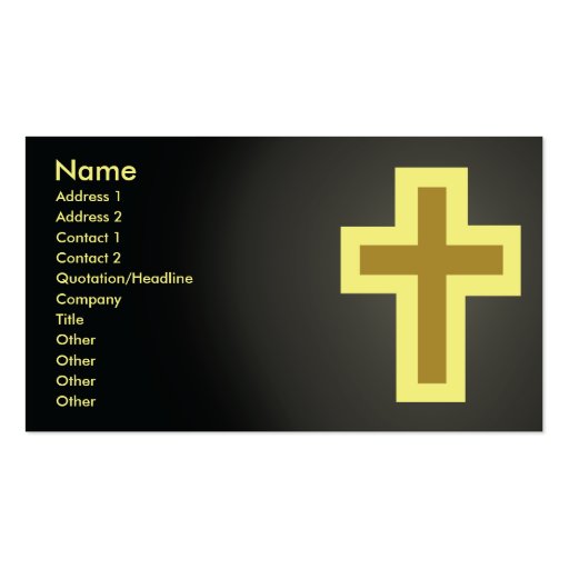 Christianity - Business Business Card Templates (front side)