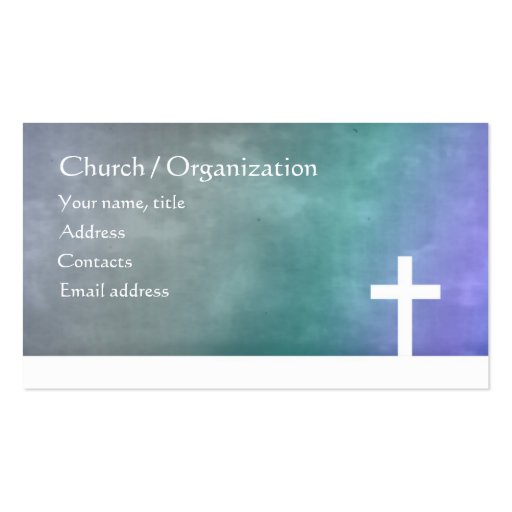 Christianity - Religious Blue Gradient Cross Card Business Card