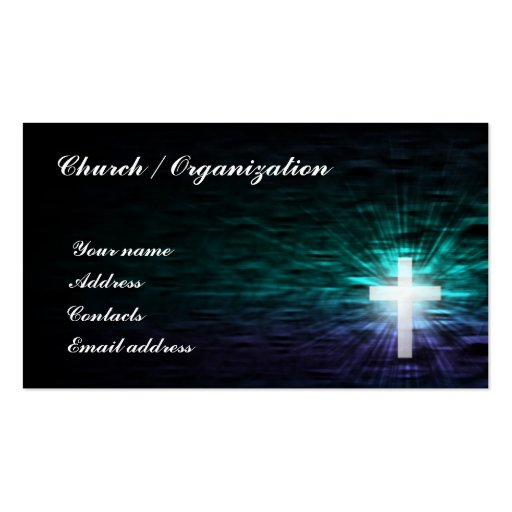 Christianity - religious business card (front side)