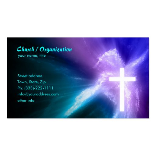 Christianity-Religious Cross & Soul Business Card (front side)