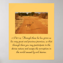 Christianity Scripture 2 Pet 1:4 Poster