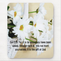 Christianity Scripture Bible Verse Eph  2:8 Mousepads