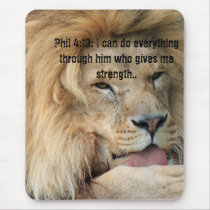 Christianity Scripture Bible Verse Phil 4:13 Mouse Pad