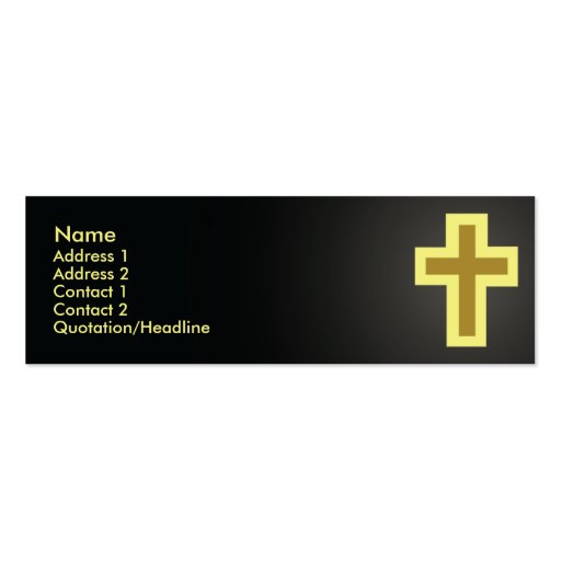 Christianity - Skinny Business Card Templates (front side)
