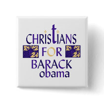 CHRISTIANS FOR BARACK OBAMA buttons