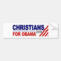 Christians For Obama Bumper Sticker