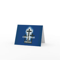 CHRISTIANS for Obama Card by samappleby CHRISTIANS for Obama Card