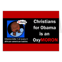 Christians for Obama  OxyMORON cards