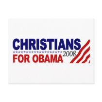 Christians For Obama postcards