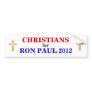CHRISTIANS for PAUL 2012 sticker Bumper Stickers
