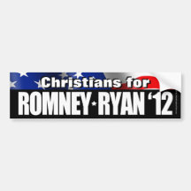 Christians For Romney/Ryan Bumper Sticker