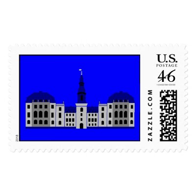 Christiansborg - grey postage stamps by lonvig