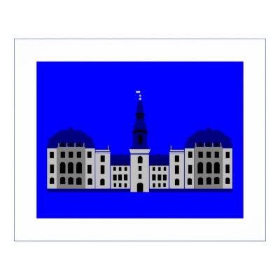 Christiansborg Palace - passepartout Poster by lonvig