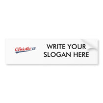 CHRISTIE '12 LOGO BUMPER STICKER