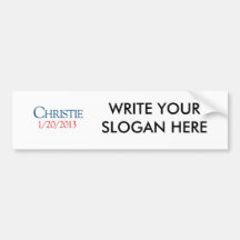 CHRISTIE 1-20-2013 BUMPER STICKERS