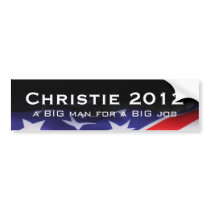 CHRISTIE 2012 Big Man Big Job Bumper Sticker