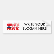 CHRISTIE 2012 BUMPER STICKER