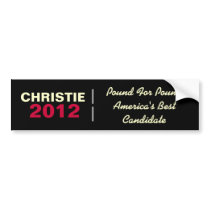 CHRISTIE 2012 Pound For Pound Bumper Sticker