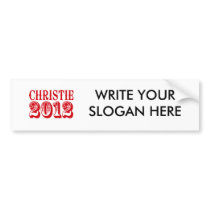 CHRISTIE 2012 T-SHIRT BUMPER STICKERS