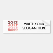 CHRISTIE 2012 VINTAGE BUMPER STICKERS