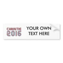 CHRISTIE 2016 LINE RETRO -.png Bumper Sticker