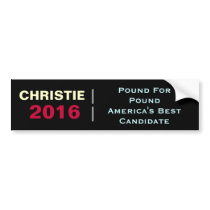 CHRISTIE 2016 Pound For Pound Bumper Sticker