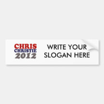 CHRISTIE IN 2012 - BUMPER STICKERS